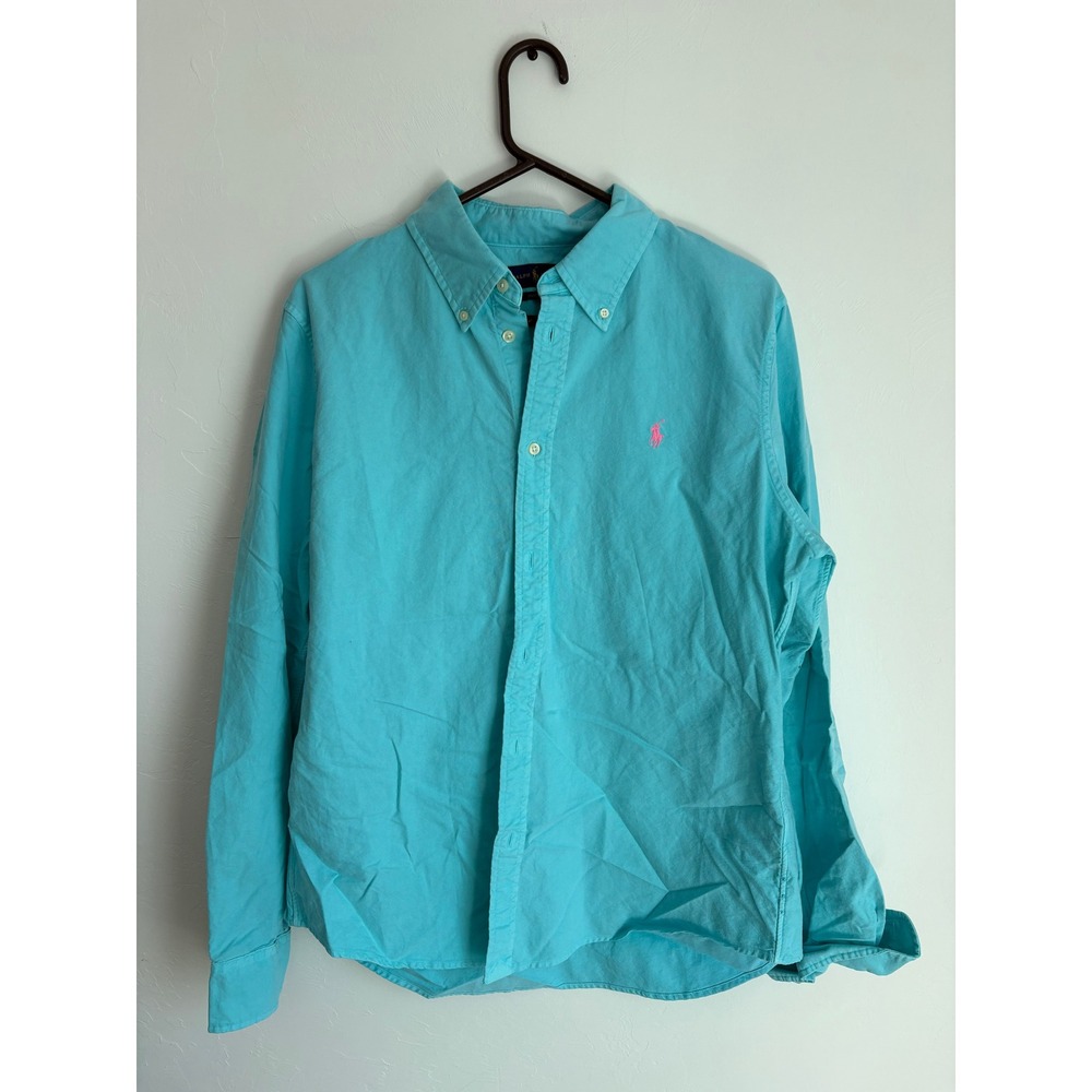 Ralph Lauren Custom Fit Button Down Shirt Preppy Old Money Country Club Luxury - Picture 2 of 6